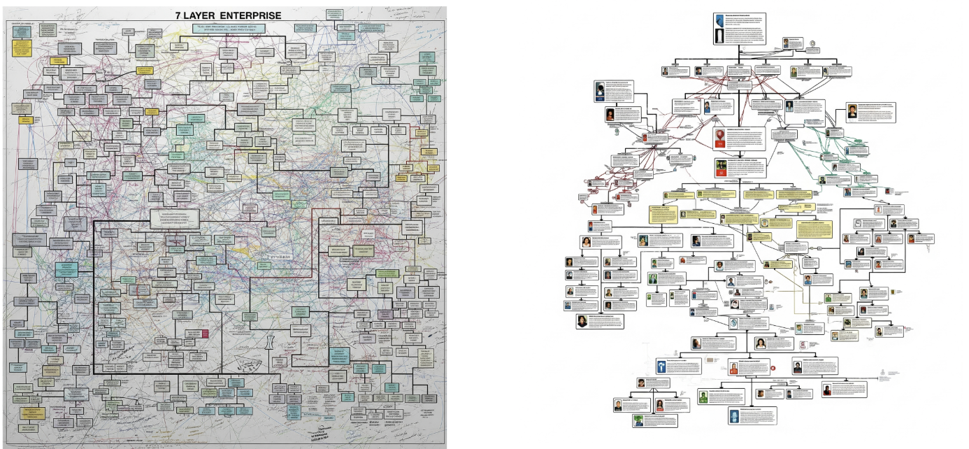 An extremely complex enterprise architecture diagram